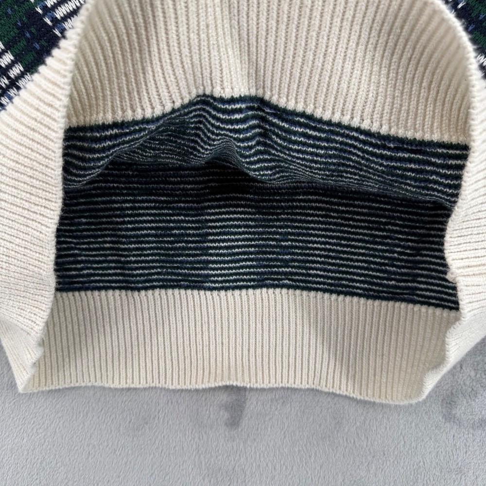 Vintage Pendleton Mens Plaid Cotton Knit Crewneck Sweater Made in USA‎ Size L - Picture 7 of 12